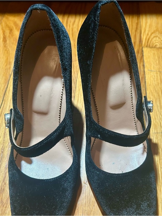 J. Crew Shoes - J.Crew Black Velvet Mary Jane Block Heels | Crystal Jewel Buckle | Made in Italy